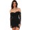 Sexy Black Lace Mini Dress M3897b