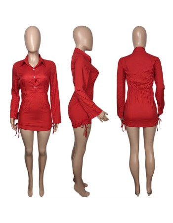 Sexy Short Mini Dress Shirts Dress For Women M013