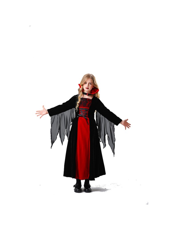 Halloween Fairy Tale Horror Children Vampire Dress Princess Dress Costume Show YM5825