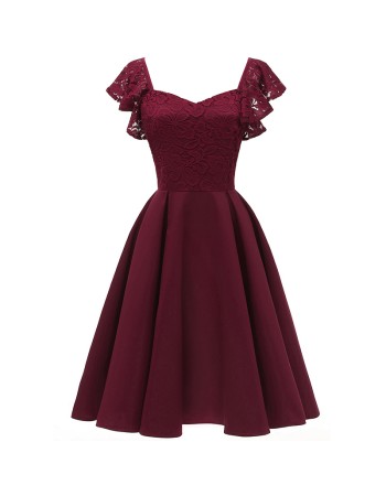 Plus Size Women Amazon Explosion Butterfly Sleeve Sexy Satin Pendant Dress CD1626