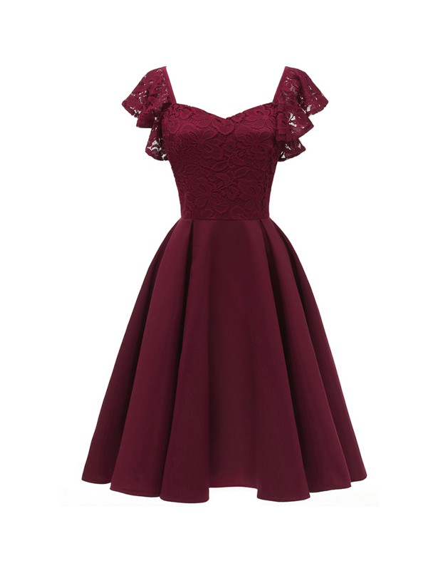 Plus Size Women Amazon Explosion Butterfly Sleeve Sexy Satin Pendant Dress CD1626