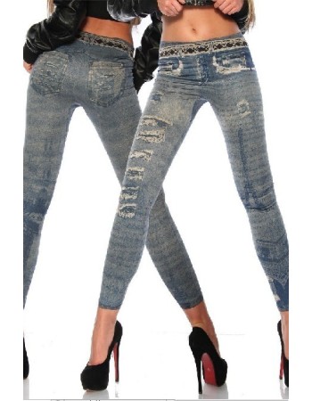 Seamless Tattoo Leggings trousers FG9022BK