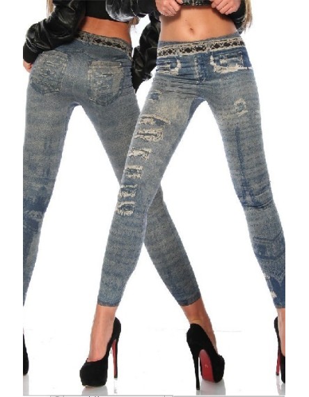 Seamless Tattoo Leggings trousers FG9022BK