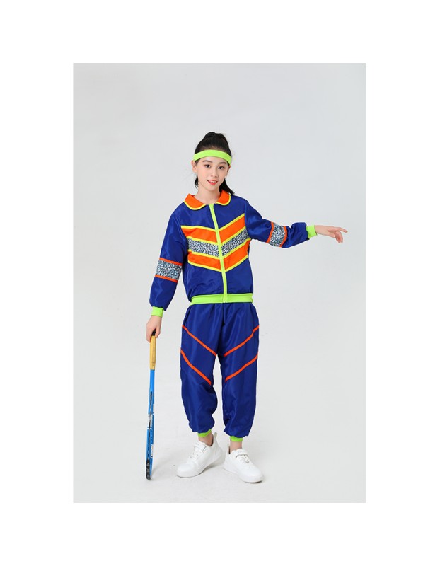 Girl 70s Disco Retro Hippie Costume Fancy Clothes Hippie Pants Children Costume
