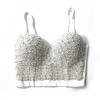 Pearl Suspender Short Shaped Top Nailed Beaded Colored Diamond Corset KN8156
