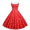 Print Casual Women Summer Doll Collar Slim Bohemian Dress JY15037