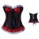 cup shaped black satin corset m1940