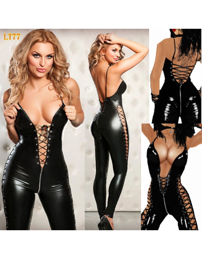 Two-way zipper woman catsuit m7199