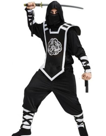 Black Ninja Samurai Cosplay Costumes M40168