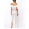 Woman Sexy See-Through Off Shoulder Summer Floor Length Beach Dresses M1028