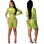 Long Sleeve Striped Mesh Sexy Bodycon Dresses M8366