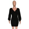 Autumn Winter Off Shoulder Knitted Sweater Dress M8273