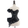 Luxury Lace Floral Ruffle Jacquard Off Shoulder Overbust Corset WK2277a