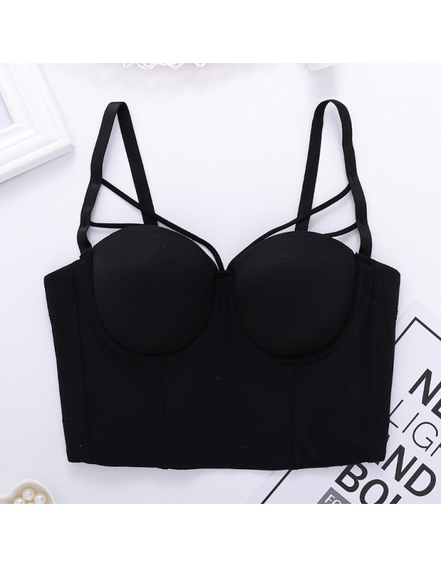 Suspender Female Inner Stage Clothes Short Sexy Backless Body Shaping Top 8566