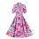 Women Elegant Casual Plaid Printed Vintage Pinup Rockabilly Hepburn Swing Dress M5167
