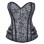 Metal Buckle Jacquard Floral Steampunk Steel Boned Underbust Corset  M1442