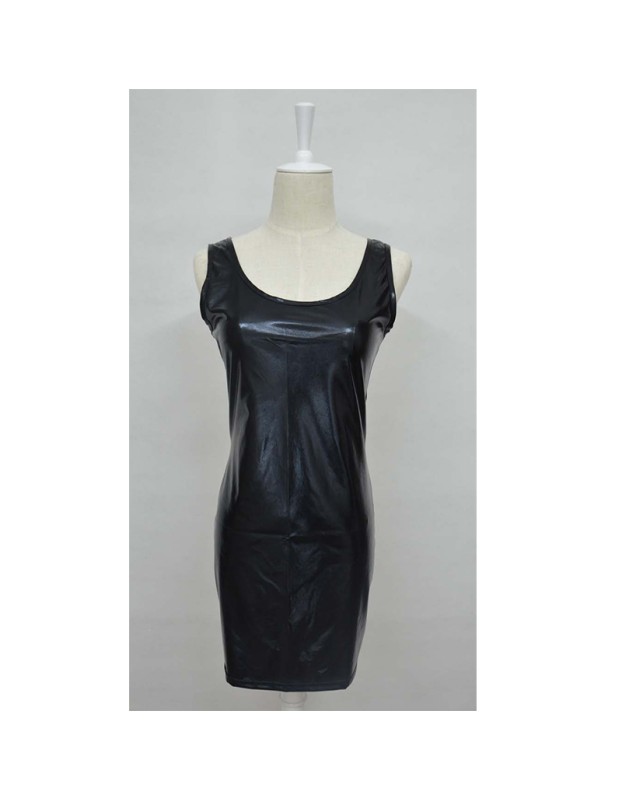 Patent Leather Skirt Sexy Mini Plus Size Evening Dress XX4083