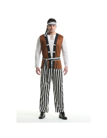 Men Pirates Of The Caribbean Costume Game Halloween Knight Costume XY82239