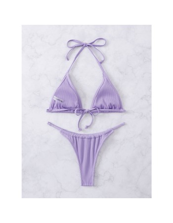 Light Purple Wholesale Swimsuit Halter Sexy Young Tiny Swimwear Sexy Bikini A2207