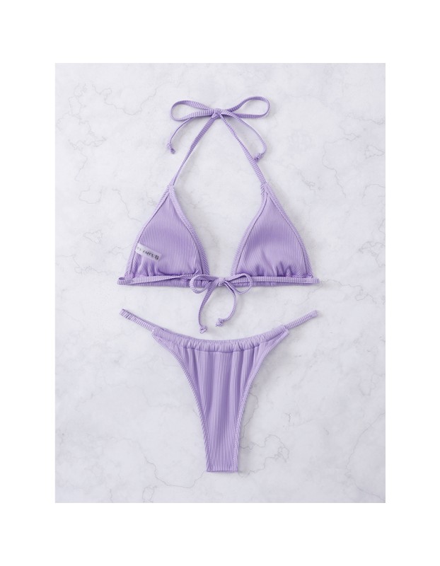 Light Purple Wholesale Swimsuit Halter Sexy Young Tiny Swimwear Sexy Bikini A2207