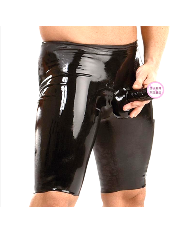 Barwear Club Tight  Men Shorts Patent Leather Pants Sexy Underwear N988