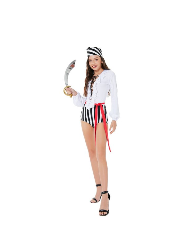 Halloween Stage Animation Pirate Queen Costumes Role Play Fun uniforms SL3395