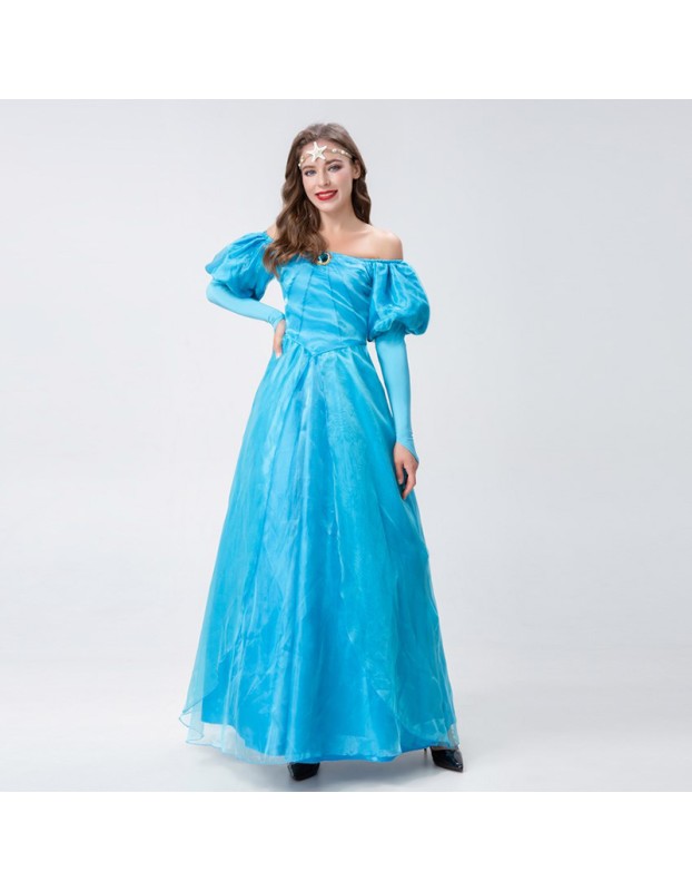 Halloween One Shoulder Princess Cinderella Dress Nightclub Cosplay Costume YM0926