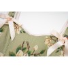 Green Vintage Floral Halter Corset Vest Cropped Tops 22053