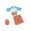 Cartoon Sports Car Boys Two-Piece Swimsuit Short Sleeve Suit Boys Swimsuit KF215