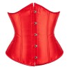Sexy women solid satin underbust corsets plus size black white M1743