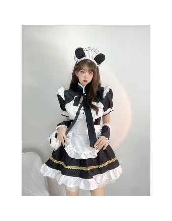 Maid Costume Cosplay Lolita Panda Girl Maid Uniform Anime Daily Dress DL2025