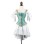 Retro Style Fan Shaped Corset Skirt U Collar Steel Bone Corset WK2297