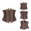 Gothic Steampunk Leather Court PU Dark Vintage Sexy Lace Up Corset Top H3821