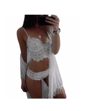 White Sexy Babydoll Sets M2131