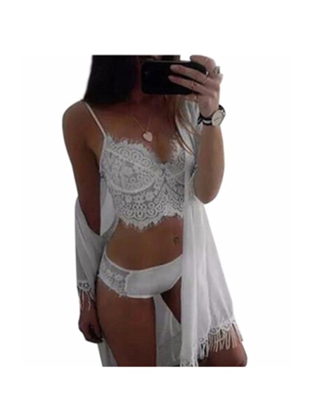 White Sexy Babydoll Sets M2131