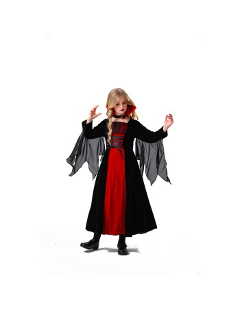 Halloween Fairy Tale Horror Children Vampire Dress Princess Dress Costume Show YM5825