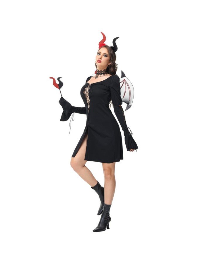 Women Cosplay Vampire Costume for Adult Halloween Party Devil Queen Dress Up  SL3402