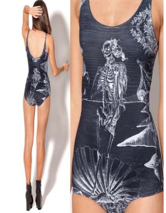 Shiny sexy one piece swimwear M5279a