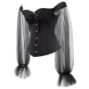 Black Sexy Gothic Overbust Bustiers and Corsets with Long Puff Sleeves WK2207