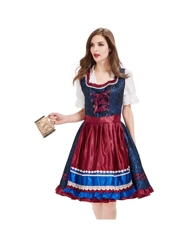 High Quality Traditional Bavarian Oktoberfest Beer Girl Costume m40664