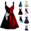 Sexy Halloween Print Dresses Ladies Elegant Sleeveless Women Dress Gothic Robe M5153