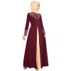 Bronzing Splicing Long Dress Color Contrast Slimming Temperament Dress 9008