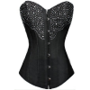 sexy black satin corset M1787