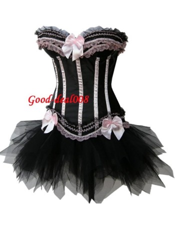 Sexy satin corset with skirt M1700