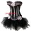 Sexy satin corset with skirt M1700