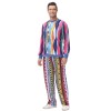 Halloween Adult Men Retro 70s Disco Hip Hop Hippie Bar Show Costume MS1687