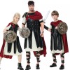 Halloween Kid Samurai Warrior Cape Shield Knife Adult Man Costume XY82312