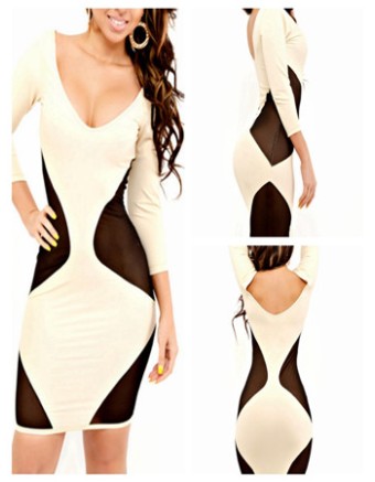 Long Sleeves Badycon Dresses M3001