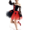 Women Corset Dress Halloween Witch Costume Clown Bustier With Skirt 1708