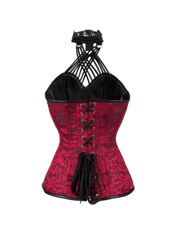 S-6XL Sexy Steampunk Halter Steel Boned Corsets M1407
